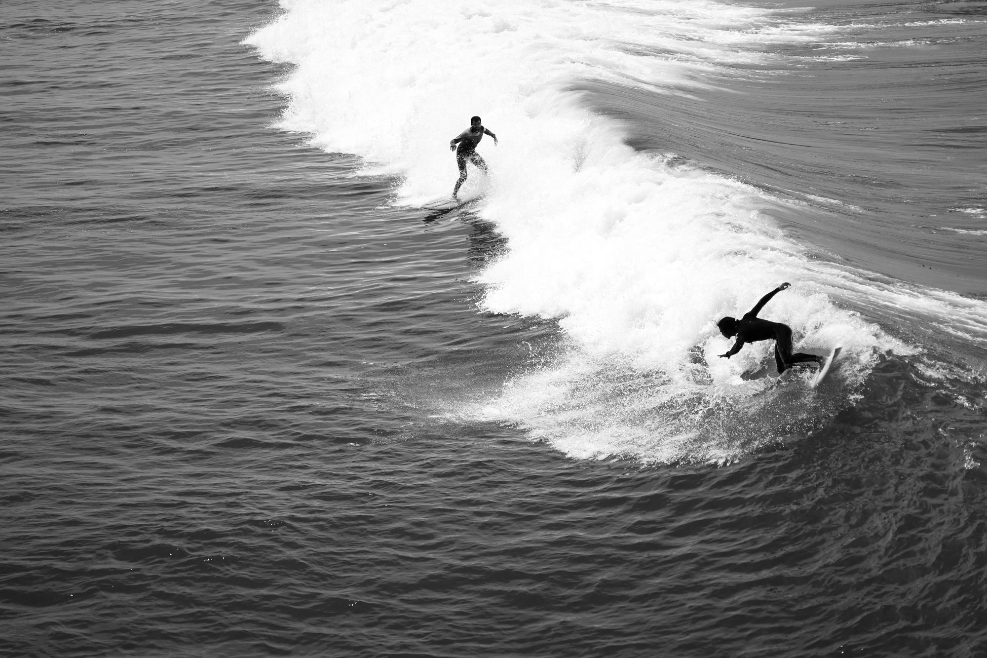 Black and white surf photography